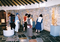 真新しい館内を鑑賞する来館者