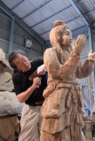 「木花開耶姫」像制作風景